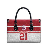 Queensland Tonga Custom Leather Bag QLD with Tongan Ngatu Pattern LT9 - Polynesian Pride