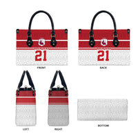 Queensland Tonga Custom Leather Bag QLD with Tongan Ngatu Pattern LT9 - Polynesian Pride