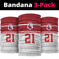 Queensland Tonga Custom Neck Gaiter QLD with Tongan Ngatu Pattern LT9 package One Size: 25*50cm Red - Polynesian Pride