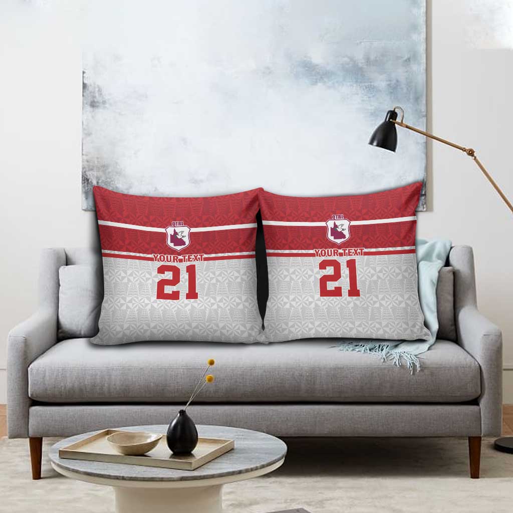 Queensland Tonga Custom Pillow Cover QLD with Tongan Ngatu Pattern LT9 - Polynesian Pride