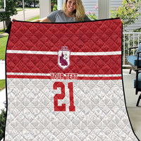 Queensland Tonga Custom Quilt QLD with Tongan Ngatu Pattern LT9 Red - Polynesian Pride