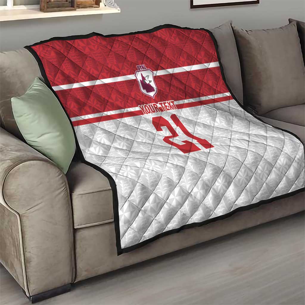Queensland Tonga Custom Quilt QLD with Tongan Ngatu Pattern LT9 - Polynesian Pride