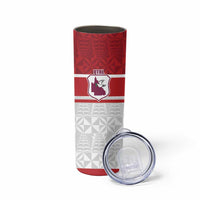 Queensland Tonga Custom Skinny Tumbler QLD with Tongan Ngatu Pattern LT9 - Polynesian Pride
