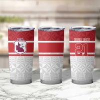 Queensland Tonga Custom Tumbler Cup QLD with Tongan Ngatu Pattern LT9 - Polynesian Pride