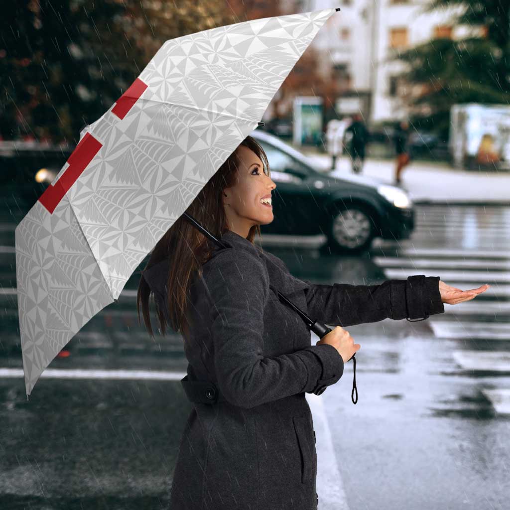 Queensland Tonga Custom Umbrella QLD with Tongan Ngatu Pattern LT9 - Polynesian Pride