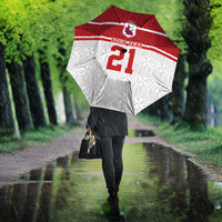 Queensland Tonga Custom Umbrella QLD with Tongan Ngatu Pattern LT9 - Polynesian Pride