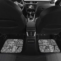 Personalised Tonga 676 Car Mats Tribal Kupesi Ngatu Unique LT9 Set 2pcs - Back White - Polynesian Pride