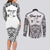 Personalised Tonga 676 Couples Matching Long Sleeve Bodycon Dress and Long Sleeve Button Shirt Tribal Kupesi Ngatu Unique