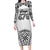 Personalised Tonga 676 Family Matching Long Sleeve Bodycon Dress and Hawaiian Shirt Tribal Kupesi Ngatu Unique