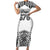 Personalised Tonga 676 Short Sleeve Bodycon Dress Tribal Kupesi Ngatu Unique