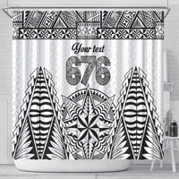 Personalised Tonga 676 Shower Curtain Tribal Kupesi Ngatu Unique LT9 - Polynesian Pride