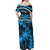 Custom Fiji Rugby Off Shoulder Maxi Dress Go Fijian Tapa Arty with World Cup Vibe LT9 - Polynesian Pride