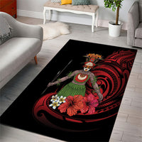 Huli Wigmen Tribe Hela Province Area Rug Papua New Guinea Indigenous Pattern LT9 - Polynesian Pride