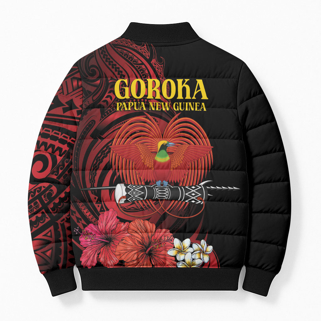 Huli Wigmen Tribe Hela Province Bomber Puffer Jacket Papua New Guinea Indigenous Pattern LT9 - Polynesian Pride