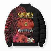Huli Wigmen Tribe Hela Province Bomber Puffer Jacket Papua New Guinea Indigenous Pattern LT9 - Polynesian Pride