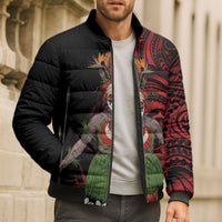 Huli Wigmen Tribe Hela Province Bomber Puffer Jacket Papua New Guinea Indigenous Pattern LT9 - Polynesian Pride
