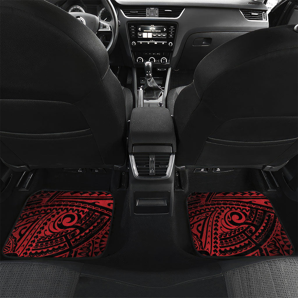 Huli Wigmen Tribe Hela Province Car Mats Papua New Guinea Indigenous Pattern LT9 Set 2pcs - Back Black - Polynesian Pride