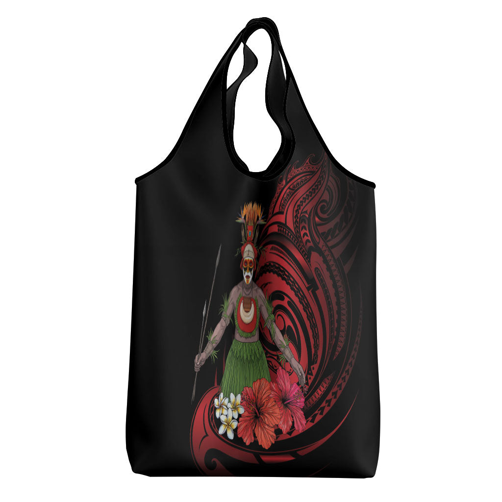 Huli Wigmen Tribe Hela Province Grocery Bag Papua New Guinea Indigenous Pattern LT9 - Polynesian Pride