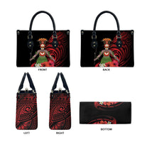 Huli Wigmen Tribe Hela Province Leather Bag Papua New Guinea Indigenous Pattern LT9 - Polynesian Pride