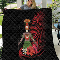 Huli Wigmen Tribe Hela Province Quilt Papua New Guinea Indigenous Pattern LT9 Black - Polynesian Pride