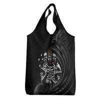 Skeleton Tribe Simbu Province Grocery Bag Papua New Guinea Indigenous Pattern LT9 - Polynesian Pride