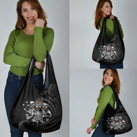 Skeleton Tribe Simbu Province Grocery Bag Papua New Guinea Indigenous Pattern LT9 - Polynesian Pride