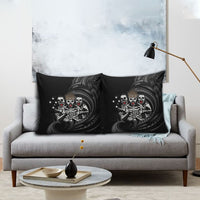 Skeleton Tribe Simbu Province Pillow Cover Papua New Guinea Indigenous Pattern LT9 - Polynesian Pride