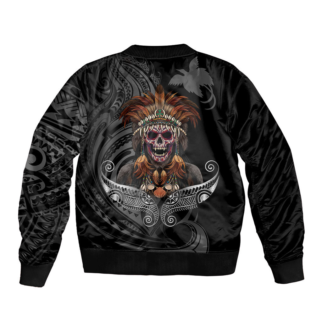 Mokomoko Tribe Eastern Highlands Province Bomber Jacket Papua New Guinea Indigenous Pattern LT9 - Polynesian Pride