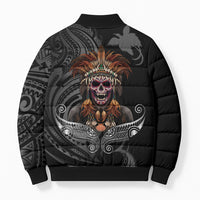 Mokomoko Tribe Eastern Highlands Province Bomber Puffer Jacket Papua New Guinea Indigenous Pattern LT9 - Polynesian Pride