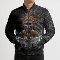 Mokomoko Tribe Eastern Highlands Province Bomber Puffer Jacket Papua New Guinea Indigenous Pattern LT9 - Polynesian Pride