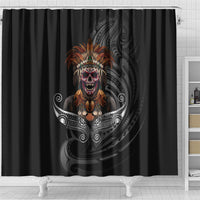 Mokomoko Tribe Eastern Highlands Province Shower Curtain Papua New Guinea Indigenous Pattern LT9 - Polynesian Pride