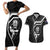 New Zealand Aotearoa Rugby Couples Matching Short Sleeve Bodycon Dress and Hawaiian Shirt Black Fern Maori Tribal Sporty Style LT9 Black - Polynesian Pride