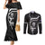 Custom New Zealand Aotearoa Rugby Couples Matching Mermaid Dress and Long Sleeve Button Shirts Black Fern Maori Tribal Sporty Style LT9 Black - Polynesian Pride