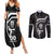 Custom New Zealand Aotearoa Rugby Couples Matching Summer Maxi Dress and Long Sleeve Button Shirts Black Fern Maori Tribal Sporty Style LT9 Black - Polynesian Pride