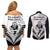 New Zealand Rugby Couples Matching Off Shoulder Short Dress and Long Sleeve Button Shirts Proud Aoteroa Stylised Maori Koru LT9 - Polynesian Pride