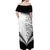 New Zealand Rugby Off Shoulder Maxi Dress Proud Aoteroa Stylised Maori Koru LT9 - Polynesian Pride