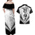 Custom New Zealand Rugby Couples Matching Off Shoulder Maxi Dress and Hawaiian Shirt Proud Aoteroa Stylised Maori Koru LT9 - Polynesian Pride