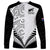 Custom New Zealand Rugby Long Sleeve Shirt Proud Aoteroa Stylised Maori Koru LT9 Unisex Black - Polynesian Pride