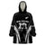 New Zealand Aotearoa Rugby Wearable Blanket Hoodie Haka Dance Mixed Silver Fern Sporty Style LT9 One Size Black - Polynesian Pride