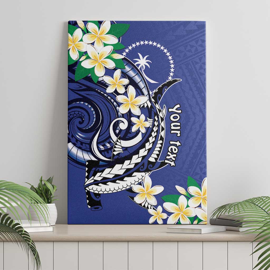 FSM Chuuk State Polynesian Shark Tattoo Personalised Canvas Wall Art LT9 - Polynesian Pride