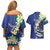 FSM Chuuk State Polynesian Shark Tattoo Personalised Couples Matching Off Shoulder Short Dress and Hawaiian Shirt