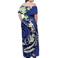 FSM Chuuk State Polynesian Shark Tattoo Personalised Off Shoulder Maxi Dress LT9 - Polynesian Pride