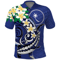 FSM Chuuk State Polynesian Shark Tattoo Personalised Polo Shirt LT9 Blue - Polynesian Pride