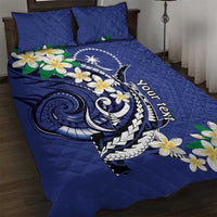 FSM Chuuk State Polynesian Shark Tattoo Personalised Quilt Bed Set LT9 Blue - Polynesian Pride