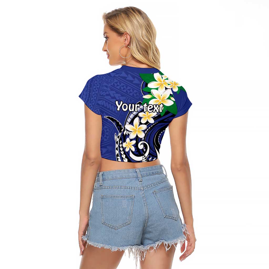 FSM Chuuk State Polynesian Shark Tattoo Personalised Raglan Cropped T Shirt LT9 - Polynesian Pride