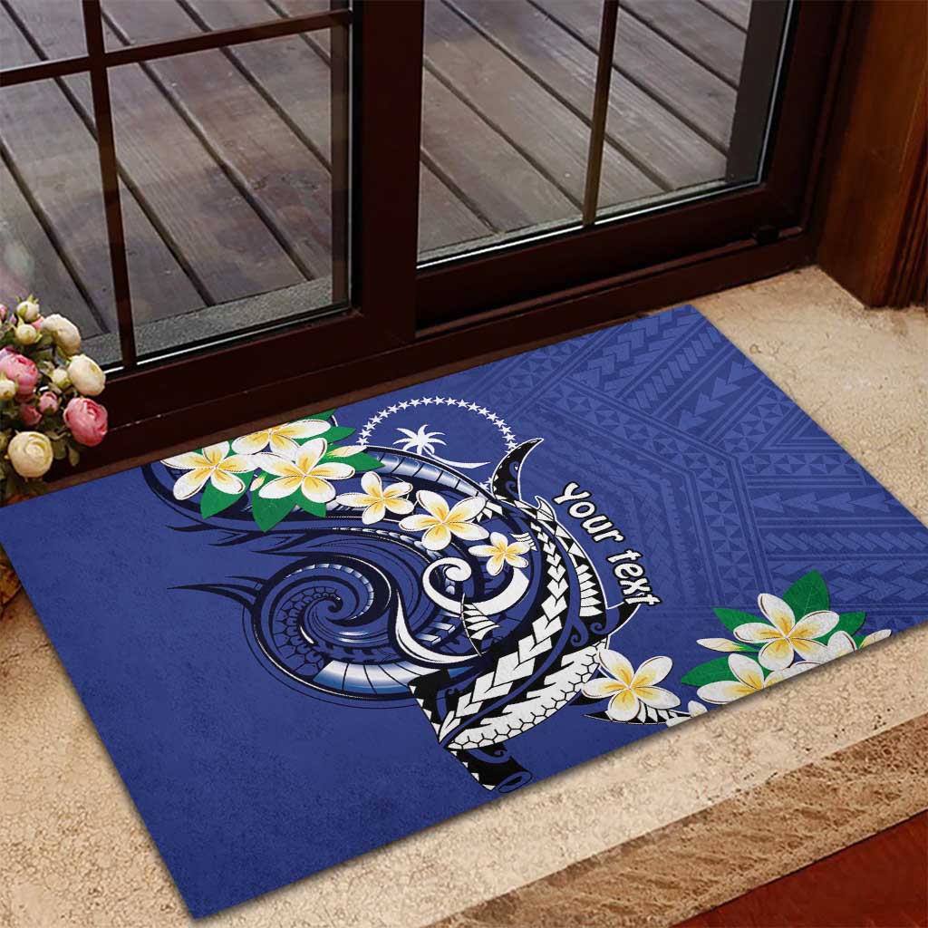 FSM Chuuk State Polynesian Shark Tattoo Personalised Rubber Doormat LT9 - Polynesian Pride