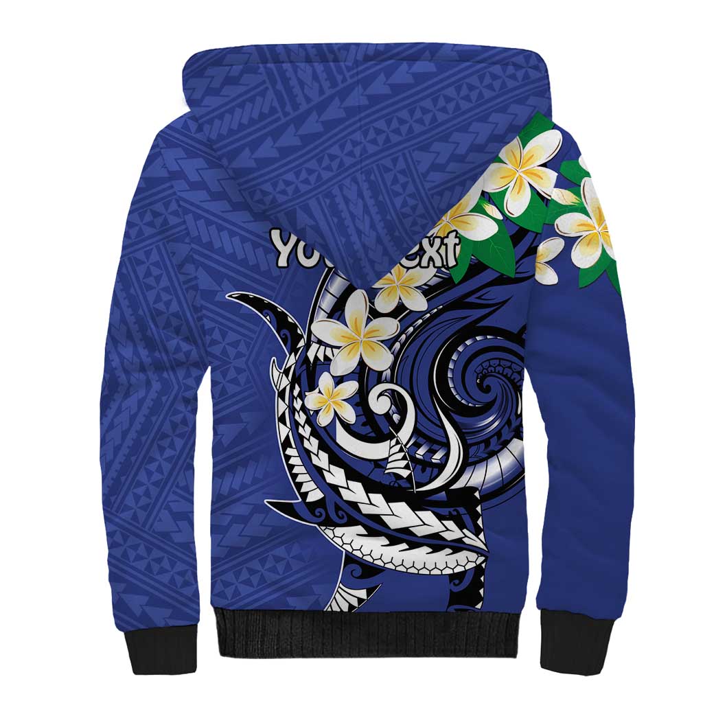 FSM Chuuk State Polynesian Shark Tattoo Personalised Sherpa Hoodie LT9 - Polynesian Pride