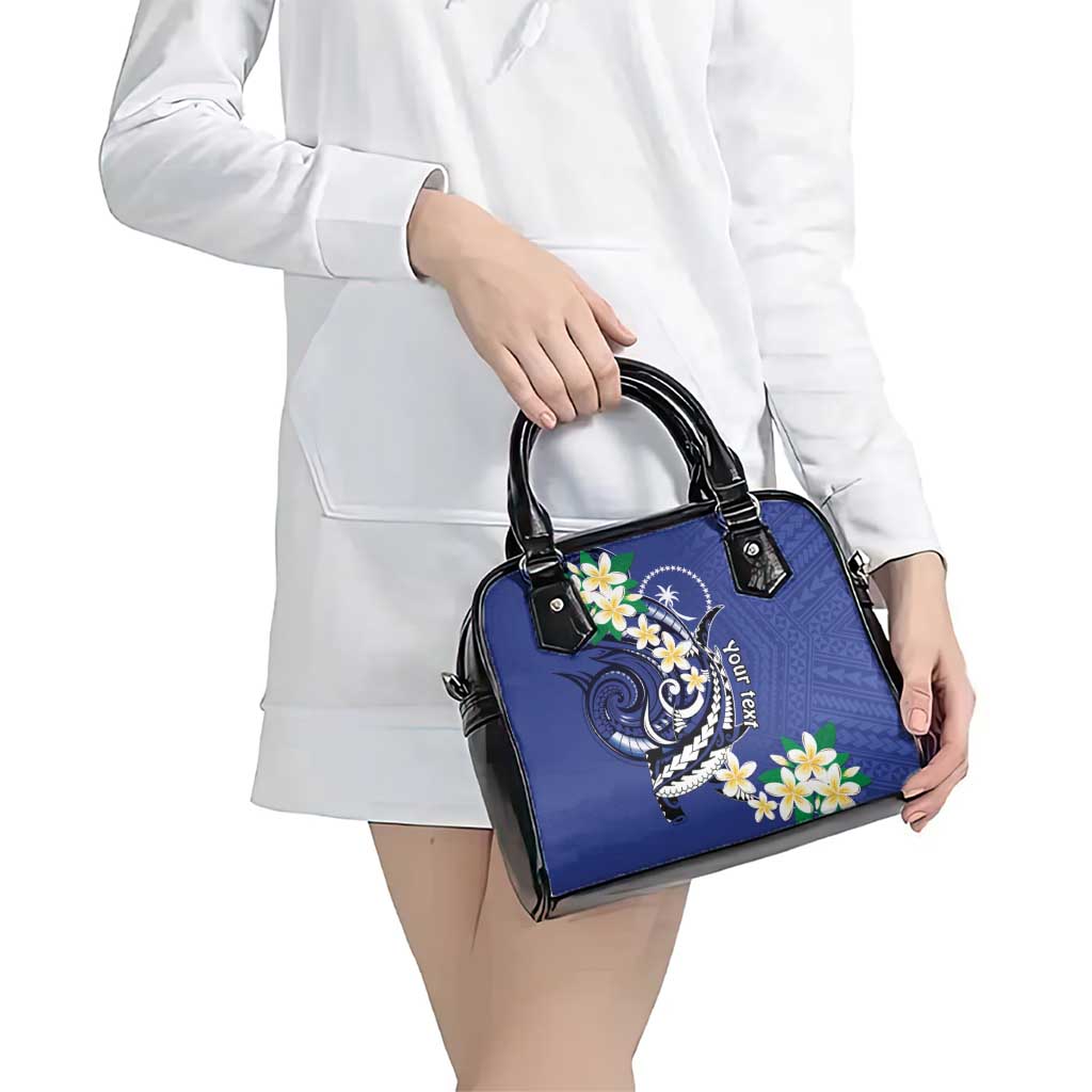 FSM Chuuk State Polynesian Shark Tattoo Personalised Shoulder Handbag LT9 - Polynesian Pride