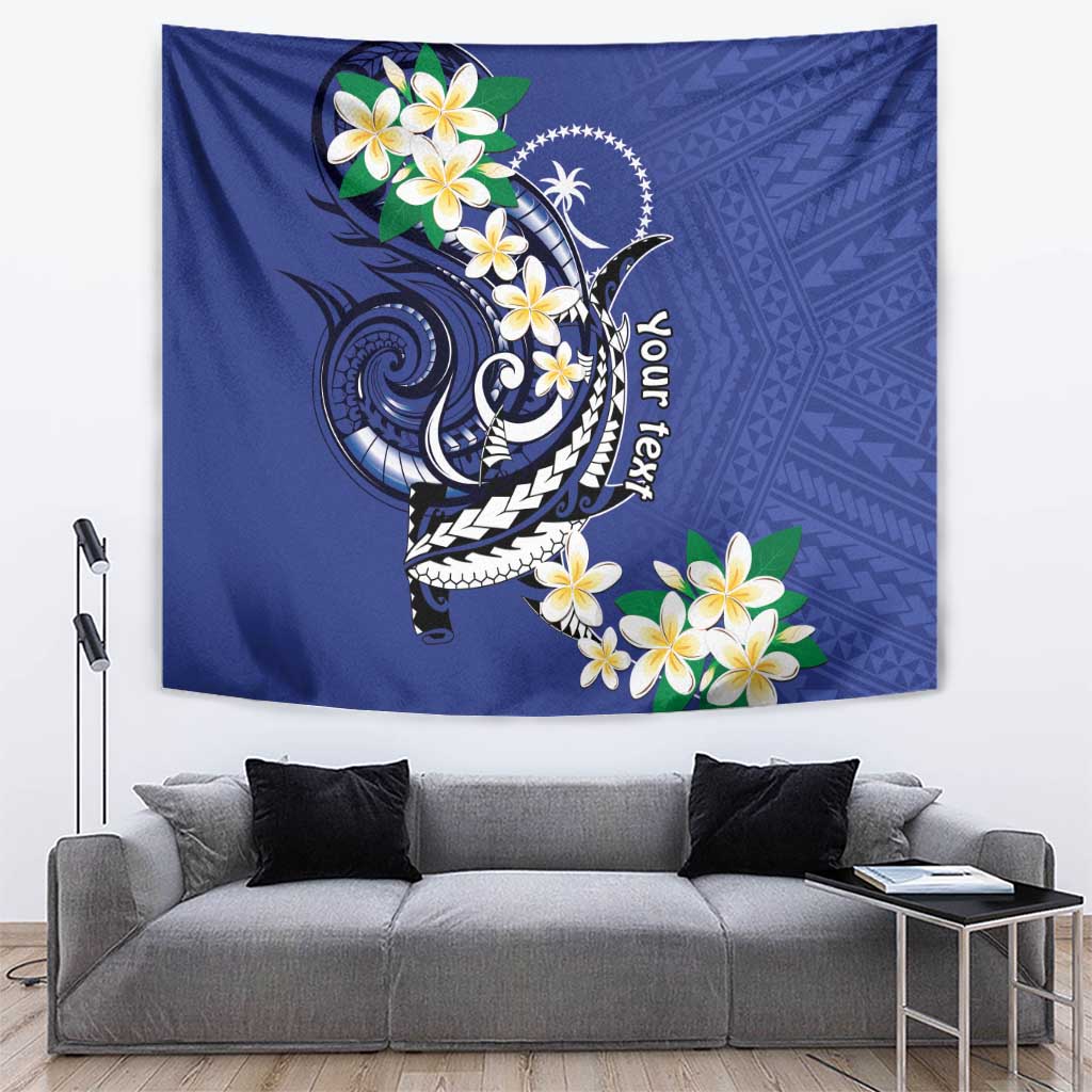 FSM Chuuk State Polynesian Shark Tattoo Personalised Tapestry LT9 Blue - Polynesian Pride