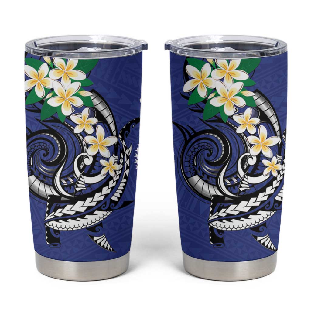FSM Chuuk State Polynesian Shark Tattoo Personalised Tumbler Cup LT9 Blue - Polynesian Pride